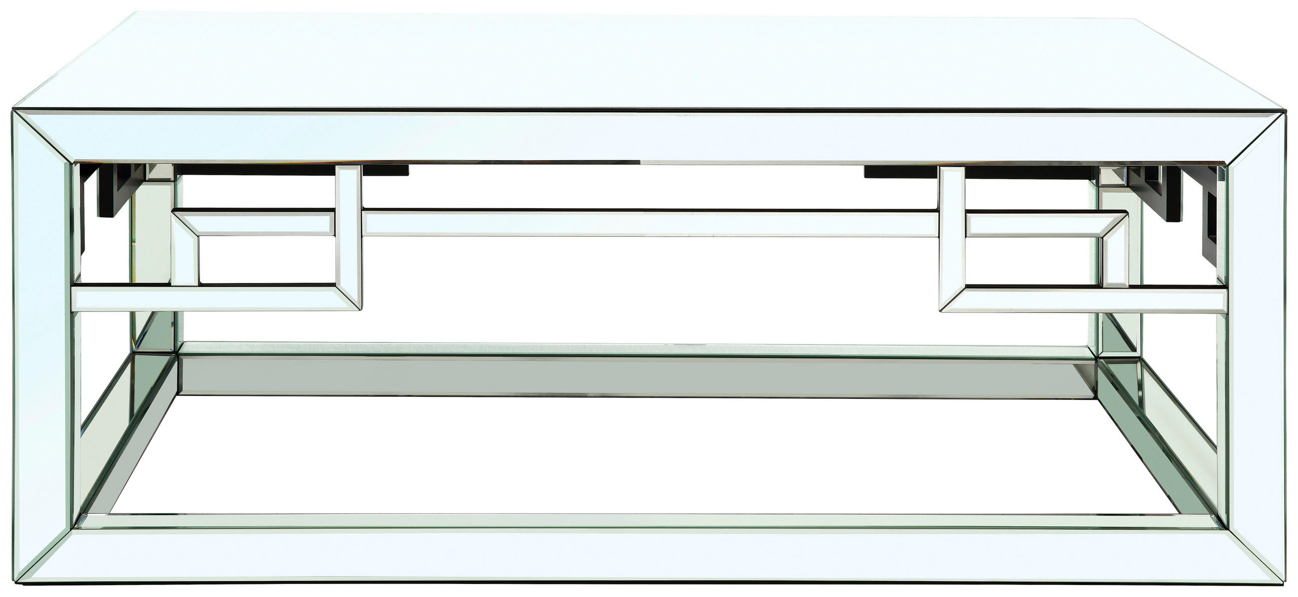 COUCHTISCH Spiegelglas rechteckig Klar  - Klar, Design, Glas/Holzwerkstoff (121/49/73.5cm) - MID.YOU