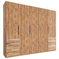DREHTÜRENSCHRANK in Eichefarben  - Chromfarben/Eichefarben, Modern, Holzwerkstoff/Kunststoff (250/216/58cm) - MID.YOU