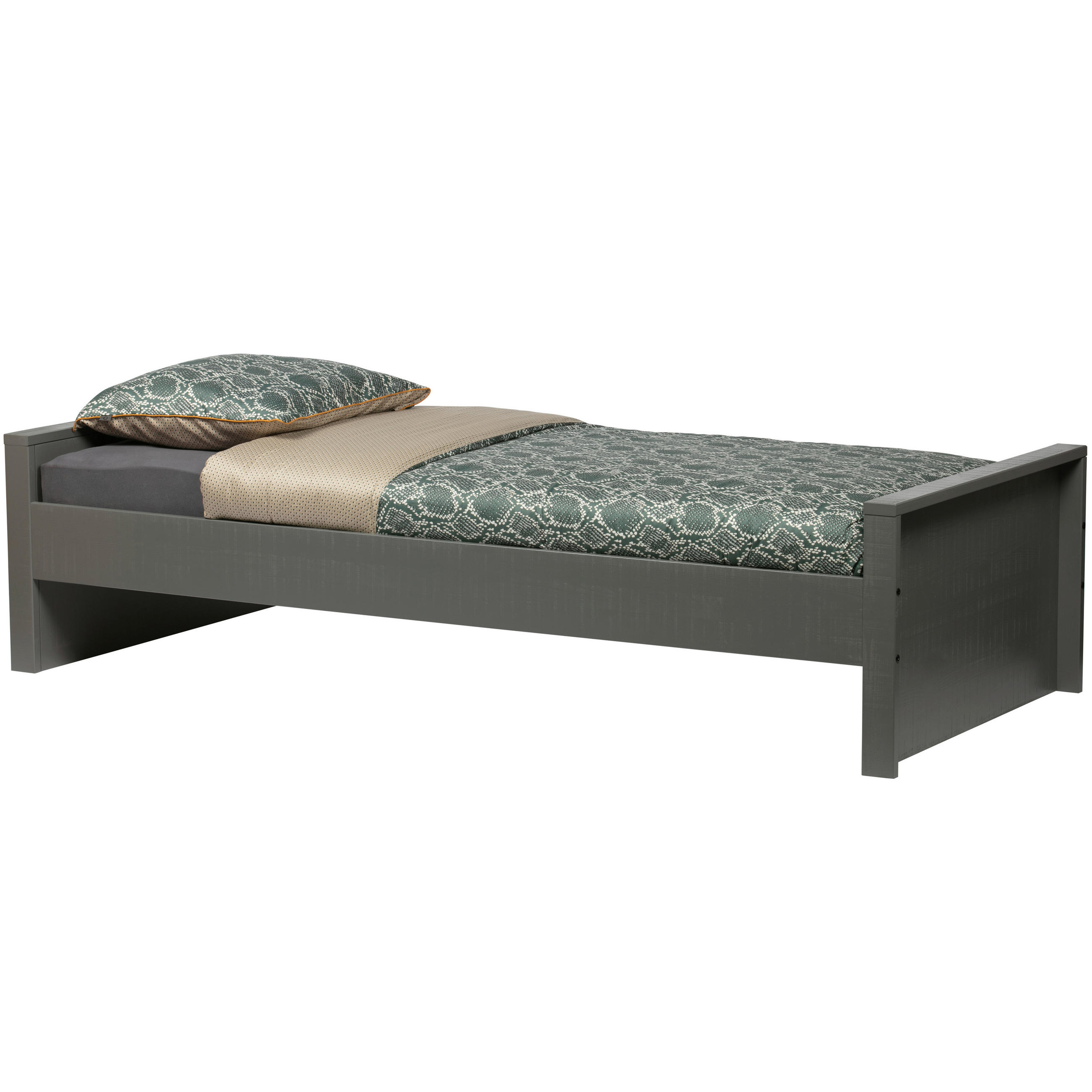 BETT 90/200 cm in Grau - Grau, Design, Holz (90/200cm) - Livetastic