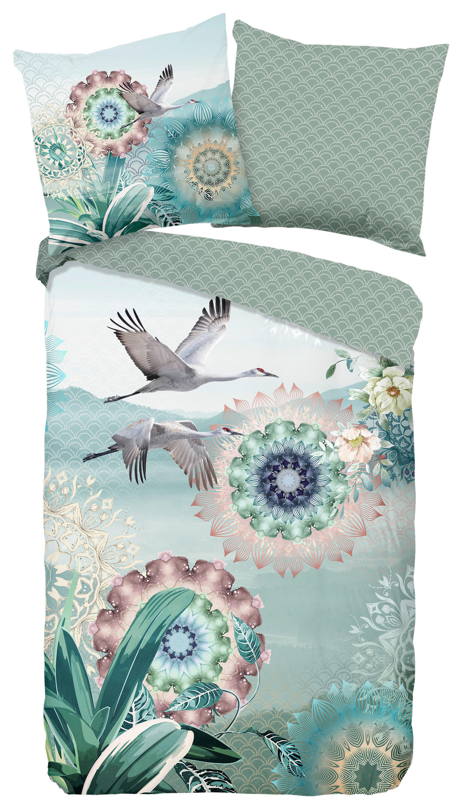 BETTWÄSCHE 155/220 cm Kimora Satin  - Multicolor, Design, Textil (155/220cm)