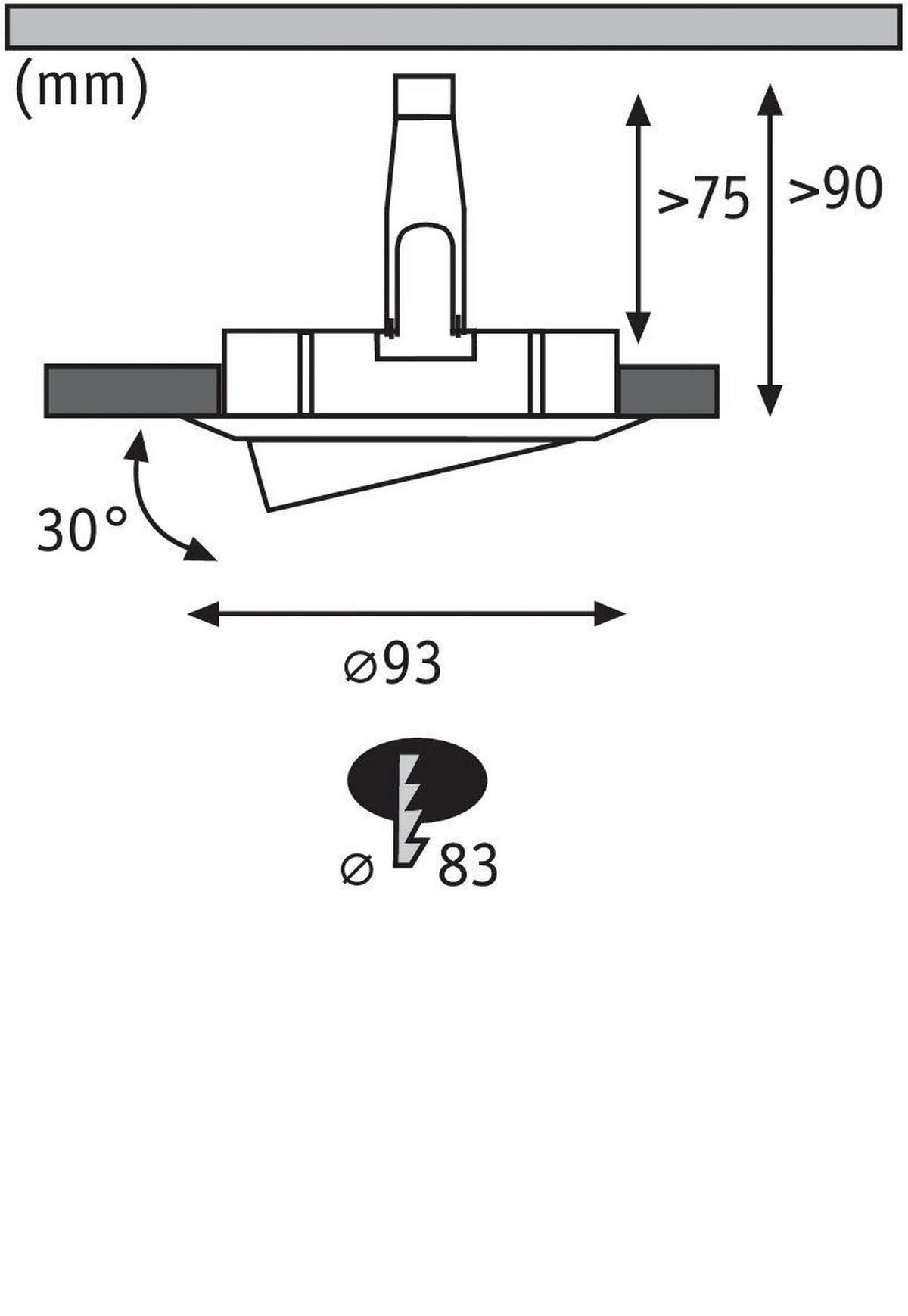 LED-EINBAUSPOT SET 9,3 cm  - Basics (9,3cm) - Paulmann