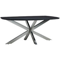 Masă din lemn, metal, 180/100/76 cm,   - culoare natur/negru, Modern, lemn/metal (180/100/76cm) - MID.YOU