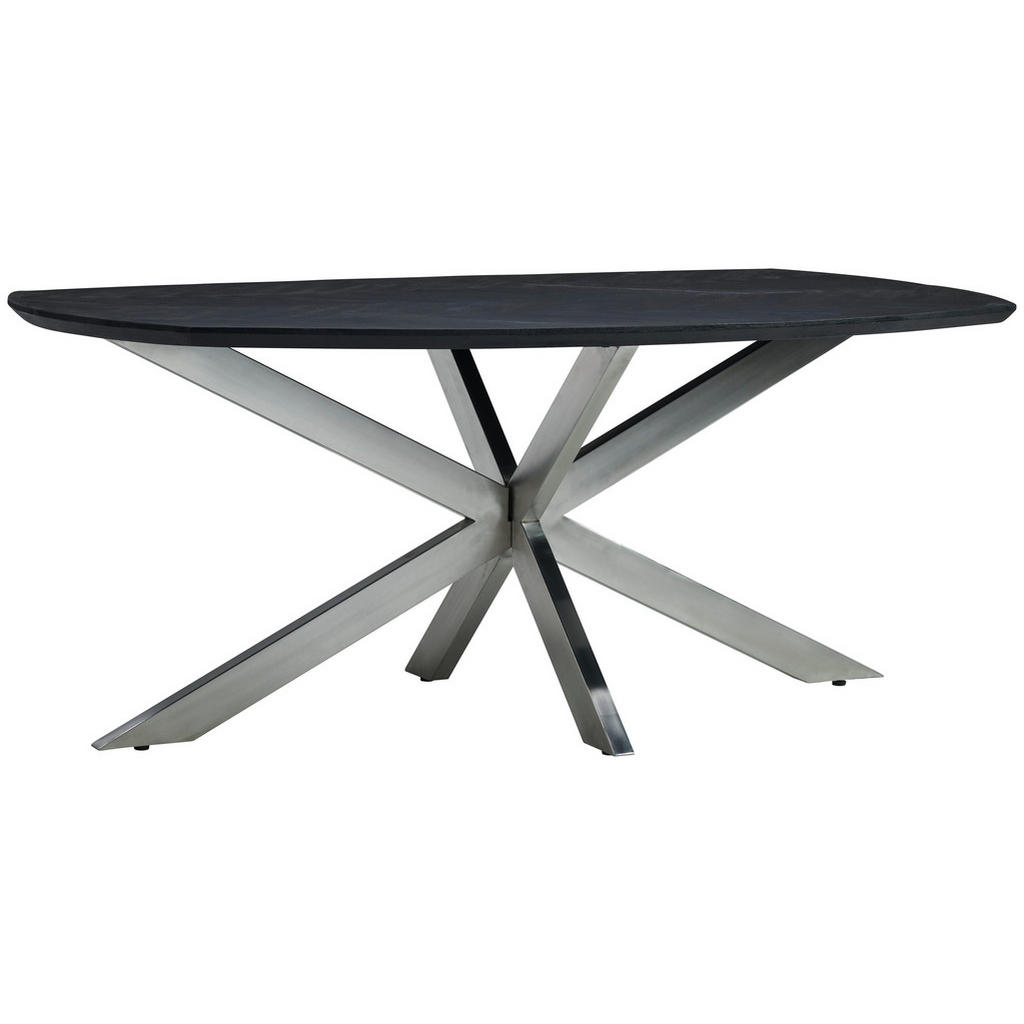 P & B JEDÁLENSKÝ STÔL, mangové drevo, čierna, 180/100/76 cm