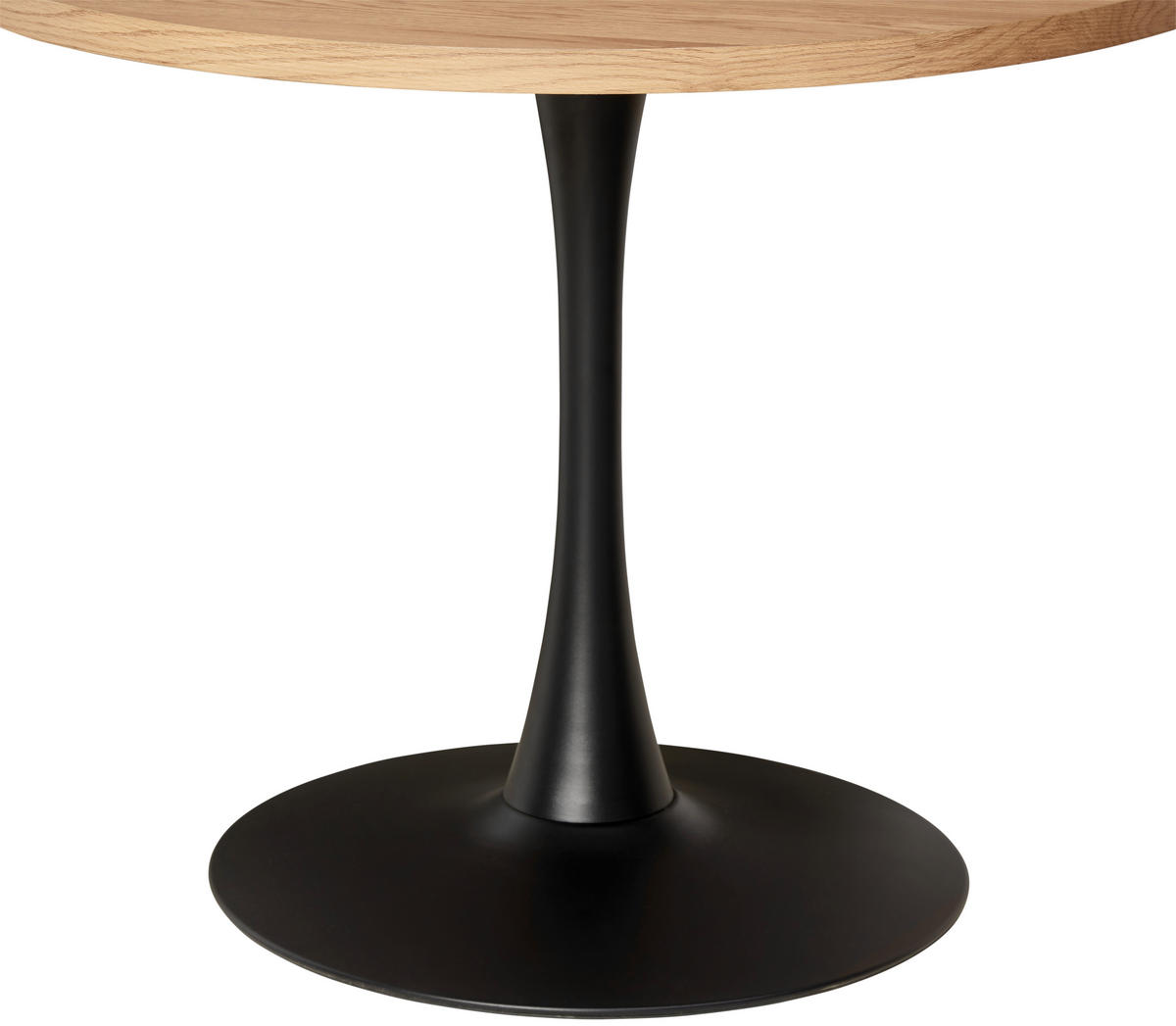 ESSTISCH in Metall, Holzwerkstoff  - Schwarz/Naturfarben, LIFESTYLE, Holzwerkstoff/Metall (100/76/100cm) - Livetastic