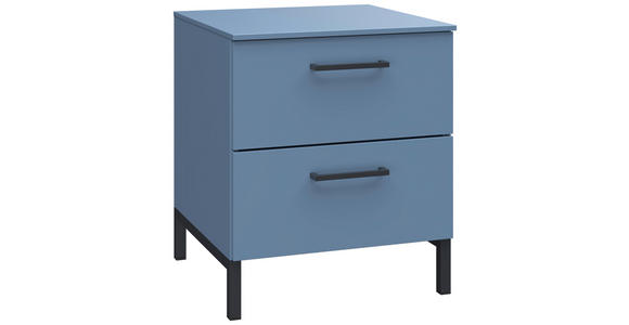 NACHTSCHRANK 42/51/41 cm - Blau/Schwarz, Design, Holzwerkstoff/Metall (42/51/41cm) - Novel
