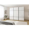 SCHWEBETÜRENSCHRANK  in Weiß  - Schwarz/Weiß, KONVENTIONELL, Glas/Holzwerkstoff (271/223/68cm) - Novel