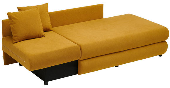 RÉCAMIERE in Flachgewebe Dunkelgelb - Dunkelgelb/Schwarz, Design, Kunststoff/Textil (93/71-88/171cm) - Cantus