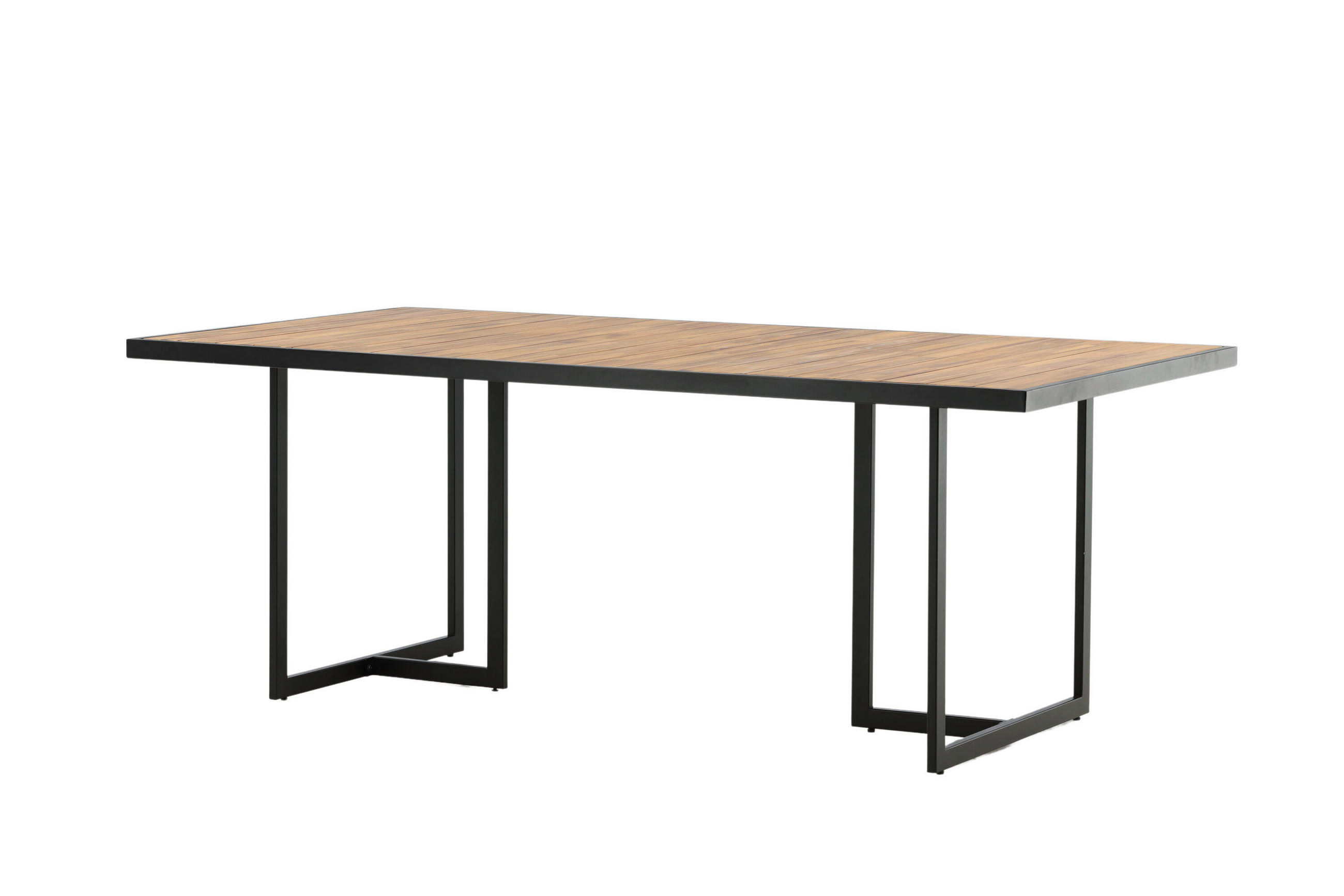 Gardenson Gartentisch Schwarz, Akazie 100x75x200 cm