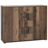 KOMMODE 108,8/85,5/34,8 cm  in Dunkelbraun, Graubraun  - Dunkelbraun/Graubraun, Design, Holzwerkstoff (108,8/85,5/34,8cm)