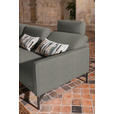 ECKSOFA in Flachgewebe Graubraun  - Anthrazit/Graubraun, Design, Textil/Metall (230/254cm) - Ambiente