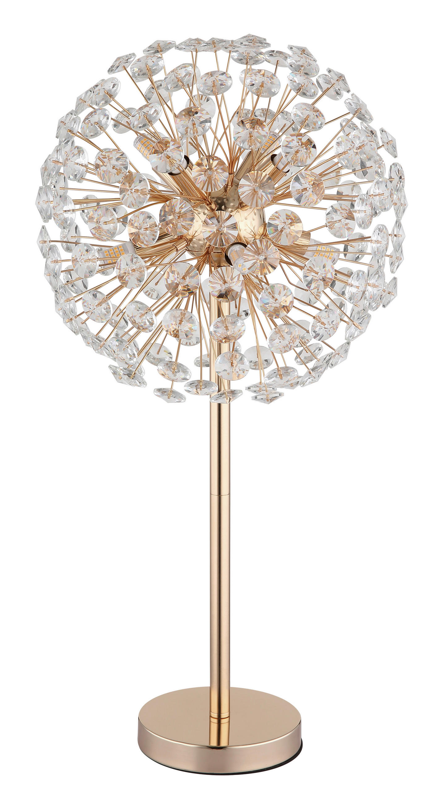 KRISTALL-TISCHLEUCHTE 35/65 cm   - Klar/Transparent, LIFESTYLE, Glas/Kunststoff (35/65cm) - Globo
