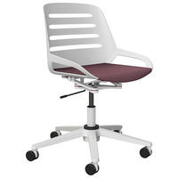 DREHSTUHL  in Weiss, Violett  - Weiss/Violett, Design, Kunststoff/Metall (70/68/40cm) - Aeris