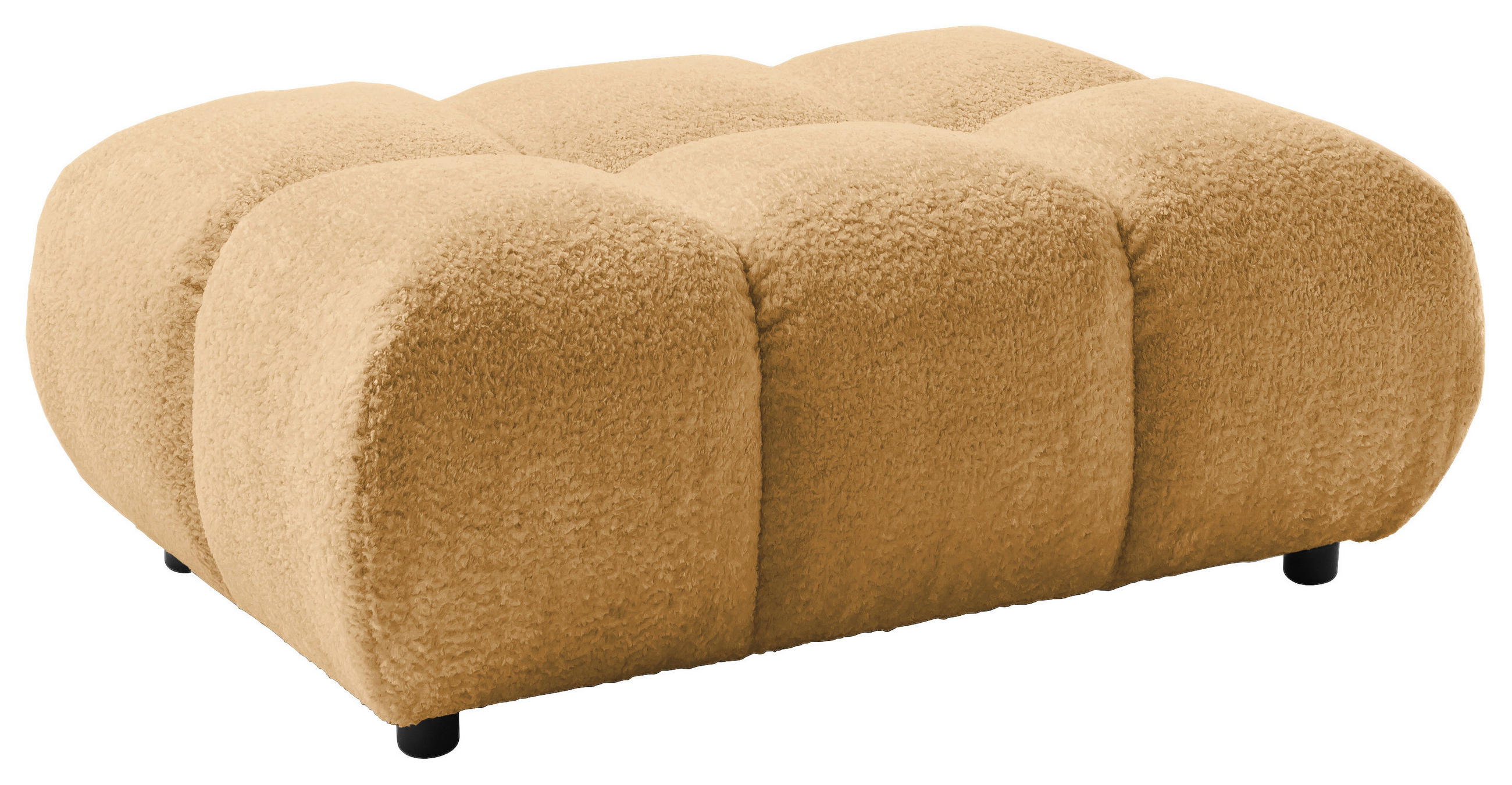 HOCKER Chenille Goldfarben  - Goldfarben/Schwarz, MODERN, Kunststoff/Textil (143/41/73cm) - Pure Home Lifestyle