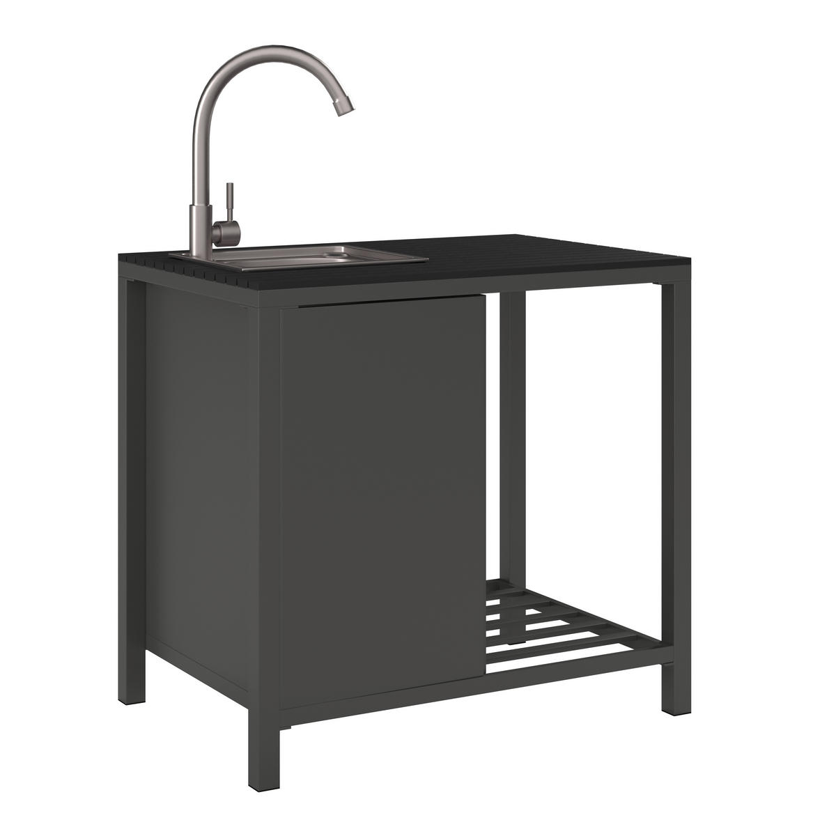 OUTDOORKÜCHE - Anthrazit, MODERN, Kunststoff/Metall (90/84/61,5cm) - Ambia Garden