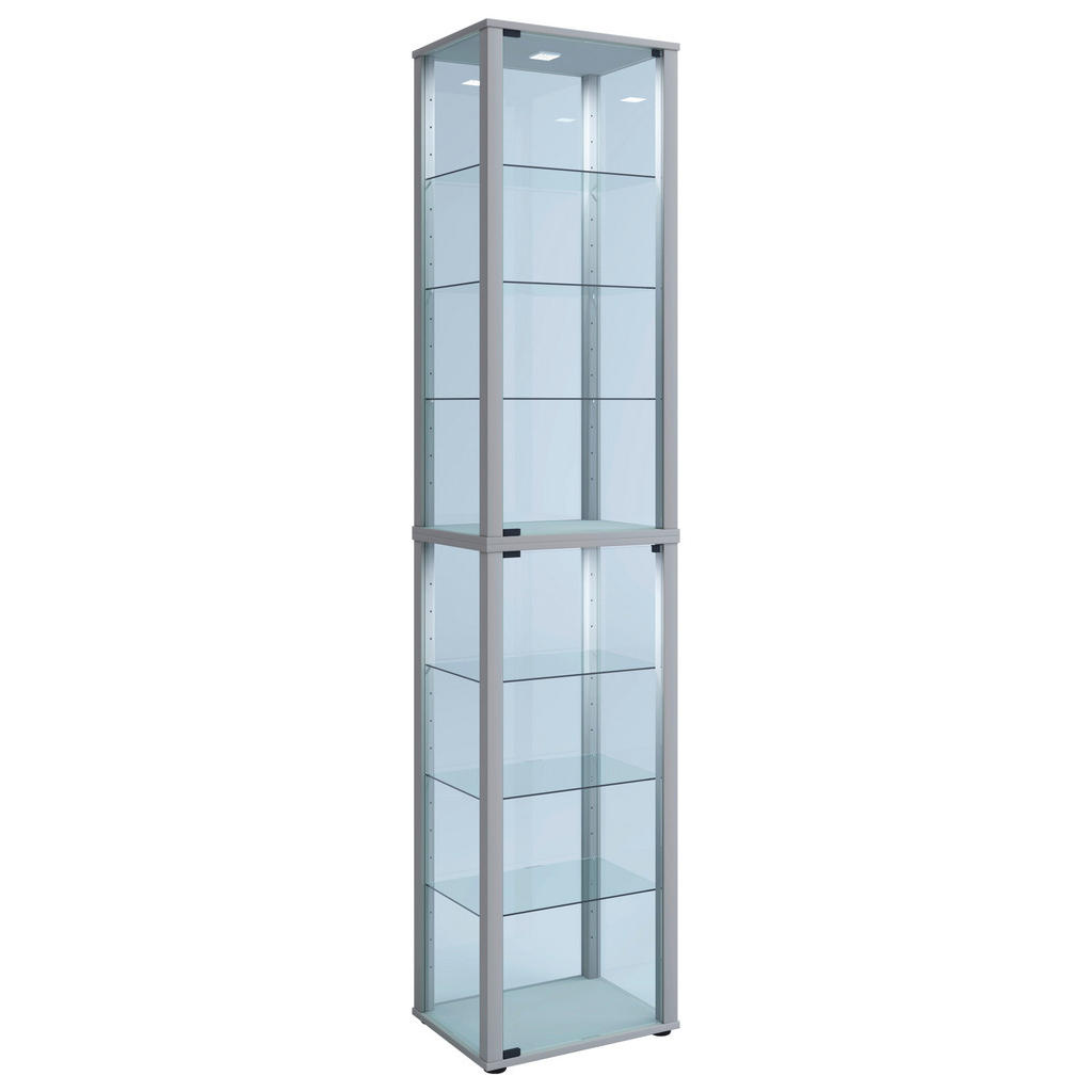 Vitrine Kavisa B: 50 cm Silberfarben