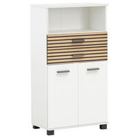MIDISCHRANK 59,8/110,5/32,6 cm  - Eichefarben/Schwarz, MODERN, Holzwerkstoff/Kunststoff (59,8/110,5/32,6cm) - Stylife