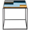 BEISTELLTISCH 40/40/40 cm Blau, Grau, Orange quadratisch  - Blau/Schwarz, Design, Metall (40/40/40cm) - Kayoom