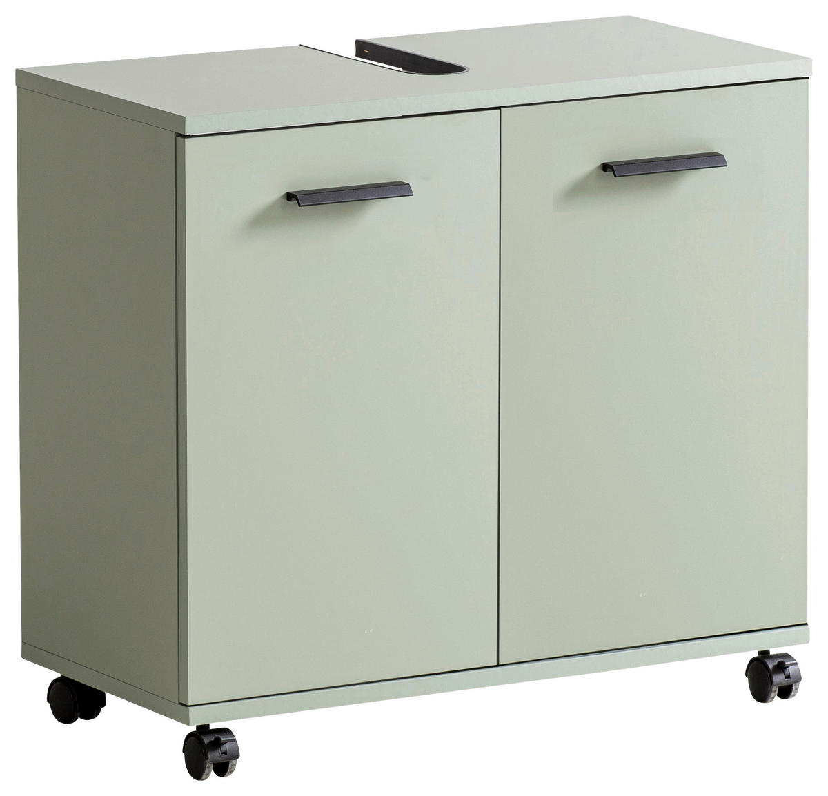 WASCHBECKENUNTERSCHRANK 60/63,4/32,6 cm  - Pastellgrün/Schwarz, KONVENTIONELL, Holzwerkstoff/Kunststoff (60/63,4/32,6cm) - Stylife