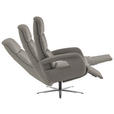 RELAXSESSEL in Leder Grau  - Edelstahlfarben/Grau, Design, Leder/Metall (76/119/86cm) - Dieter Knoll