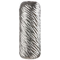 VASE  - Silberfarben, Basics, Keramik (15/15/40cm)