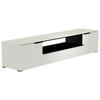 LOWBOARD Schwarz, Weiss  210/43/45 cm  - Weiss/Schwarz, Design, Glas/Holzwerkstoff (210/43/45cm) - Moderano