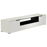 LOWBOARD Schwarz, Weiss  210/43/45 cm  - Weiss/Schwarz, Design, Glas/Holzwerkstoff (210/43/45cm) - Moderano
