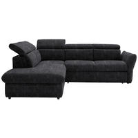 ECKSOFA  in Mikrofaser Dunkelgrau  224/254 cm  - Dunkelgrau/Schwarz, Design, Kunststoff/Textil (224/254cm) - Stylife