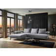 ECKSOFA in Chenille Grau  224/305 cm  - Schwarz/Grau, Design, Textil/Metall (224/305cm) - Dieter Knoll