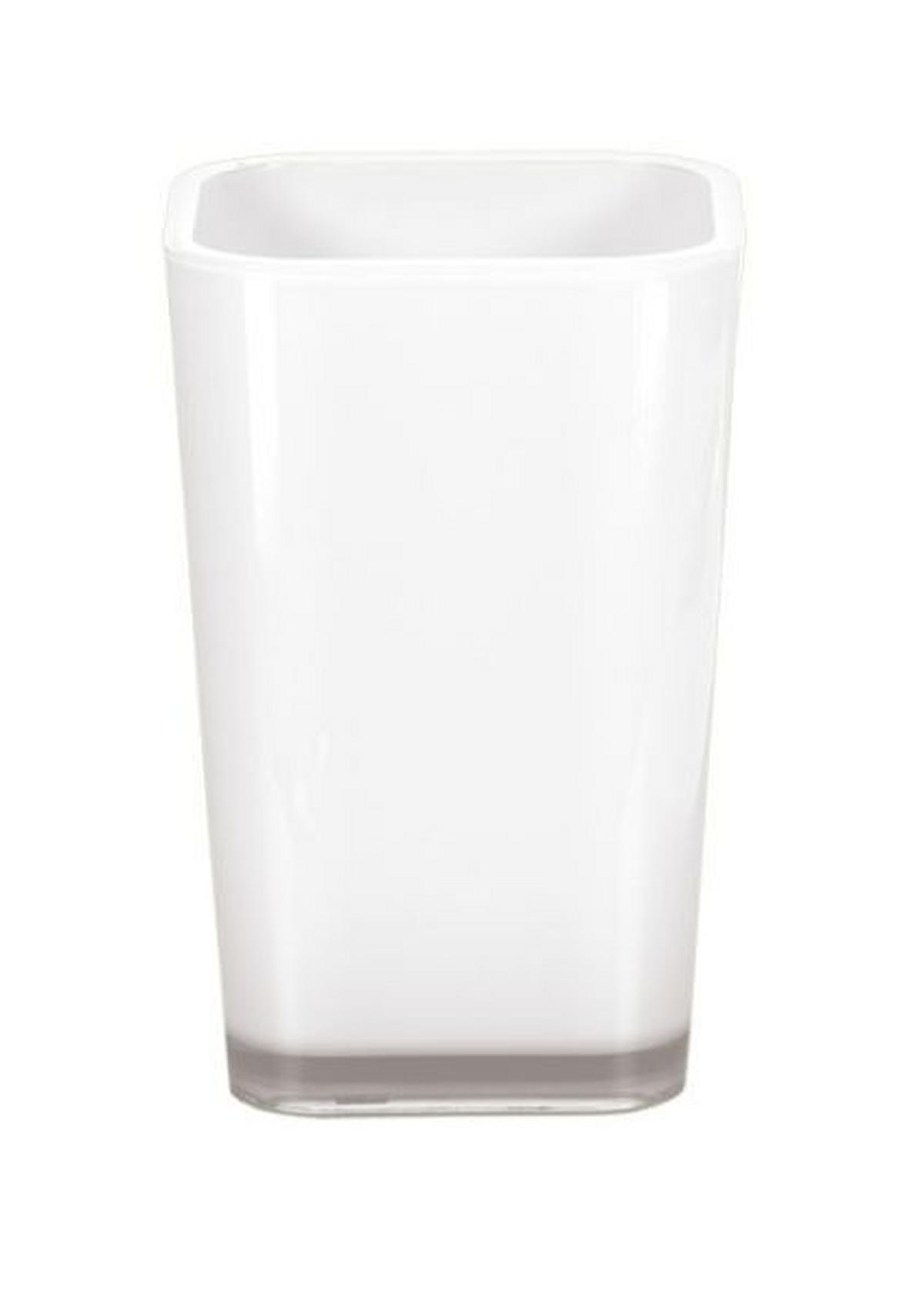 ZAHNPUTZBECHER Kunststoff  - Weiss, Basics, Kunststoff (7,6/9,5cm) - Kleine Wolke