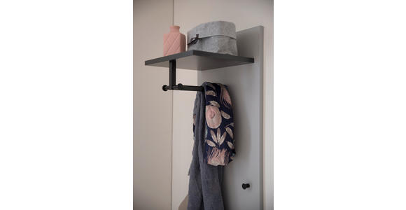 GARDEROBE 3-teilig in 220/200/38 cm - Anthrazit/Grau, KONVENTIONELL, Holzwerkstoff (220/200/38cm) - Moderano