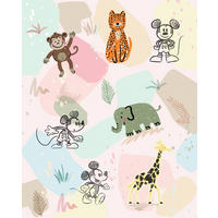 FOTOTAPETE MICKEY SAFARI  - Pastellblau, Design, Textil (200/250cm) - Disney