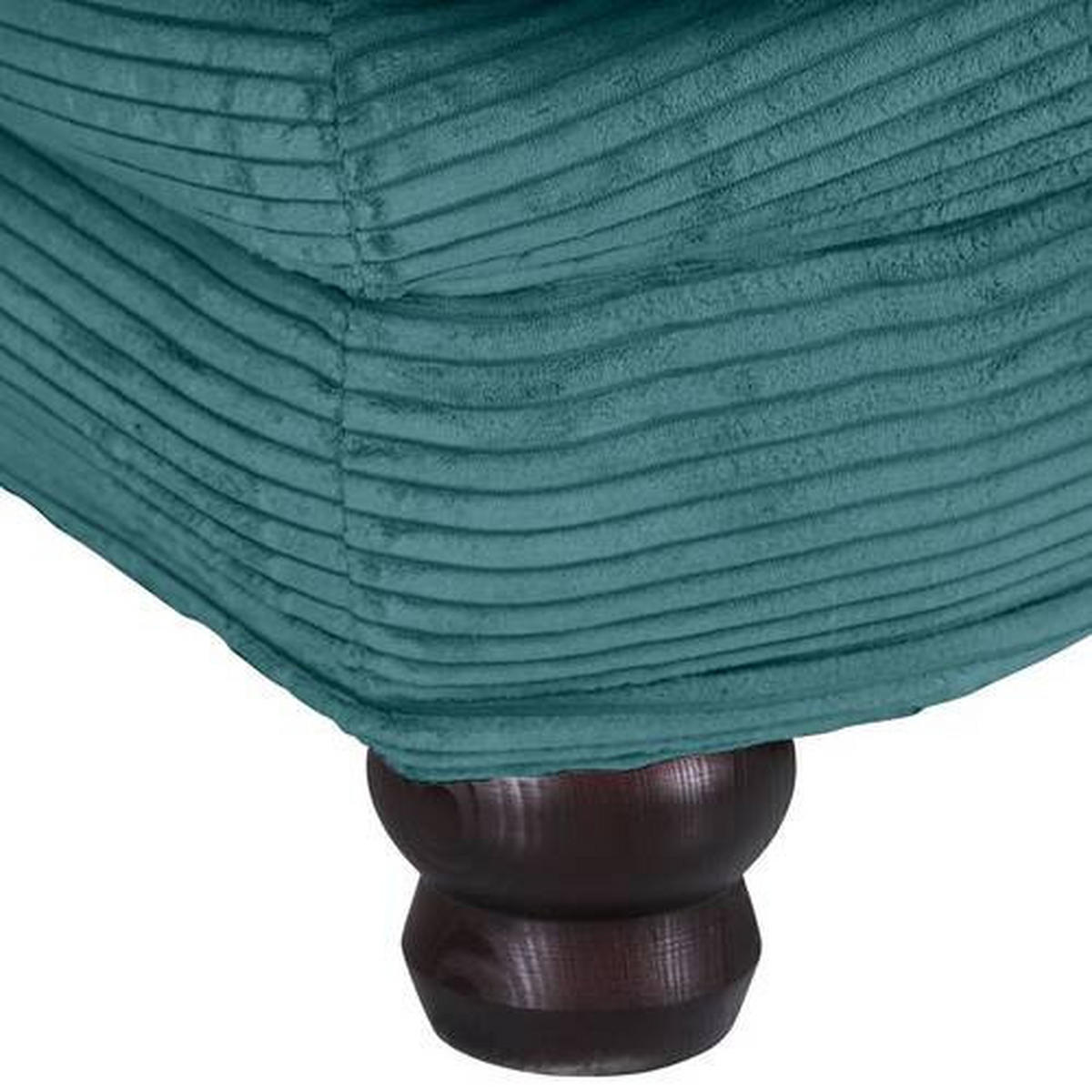 XXL-SESSEL in Cord Petrol  - Petrol/Schwarz, Romantik / Landhaus, Holz/Textil (125/100/140cm) - Landscape