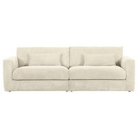 NAGY KANAPÉ textil natúr színű  - natúr színű/fekete, Konventionell, műanyag/textil (260/66/115cm) - MID.YOU