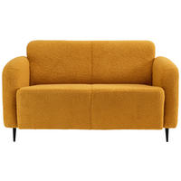 2-SITZER-SOFA Teddystoff Gelb  - Gelb/Schwarz, MODERN, Textil/Metall (140/76/90cm) - Livetastic