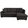 ECKSOFA LUKAS Dunkelbraun Struktur Zierkissen, Bettkasten  - Dunkelbraun, Trend, Textil (239/158cm) - P & B