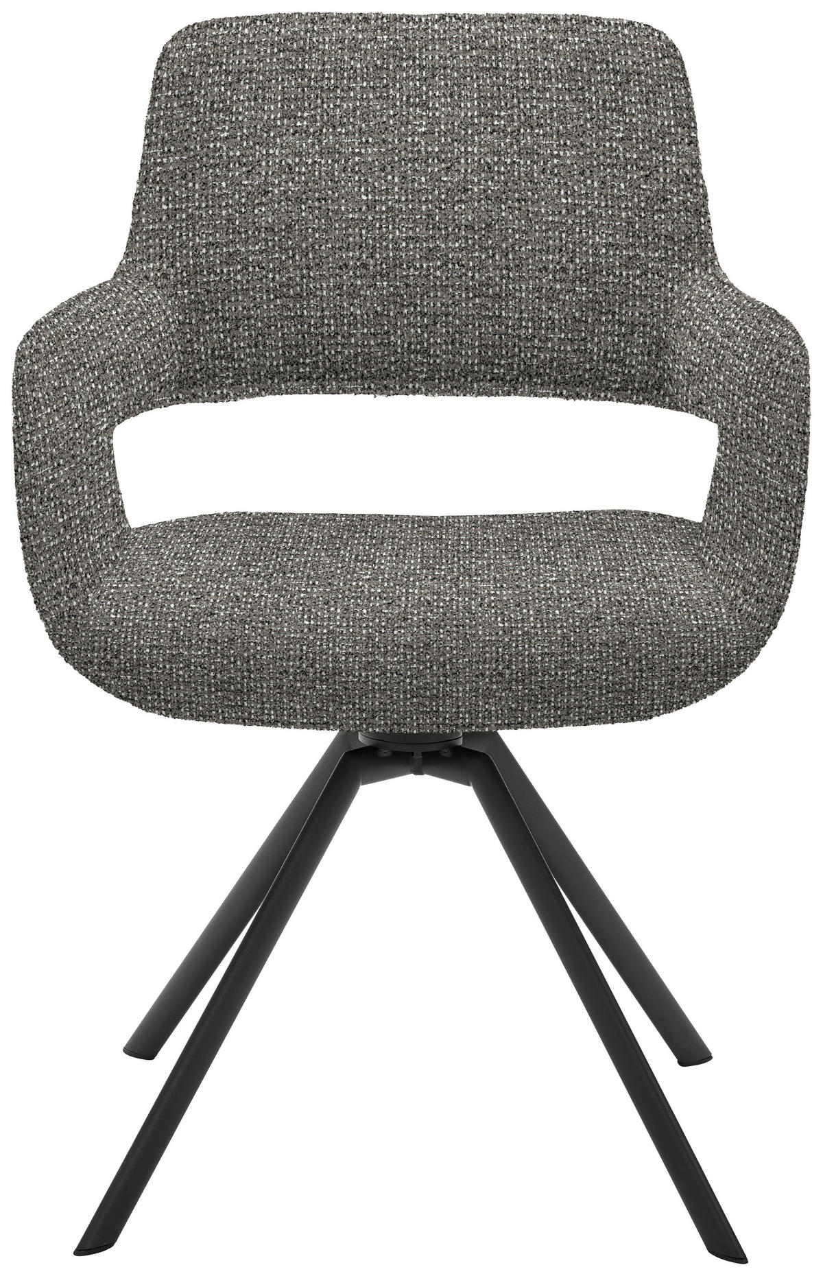 ARMLEHNSTUHL Stahl Struktur  - Anthrazit/Grau, Design, Textil/Metall (59/86/63cm) - Venjakob