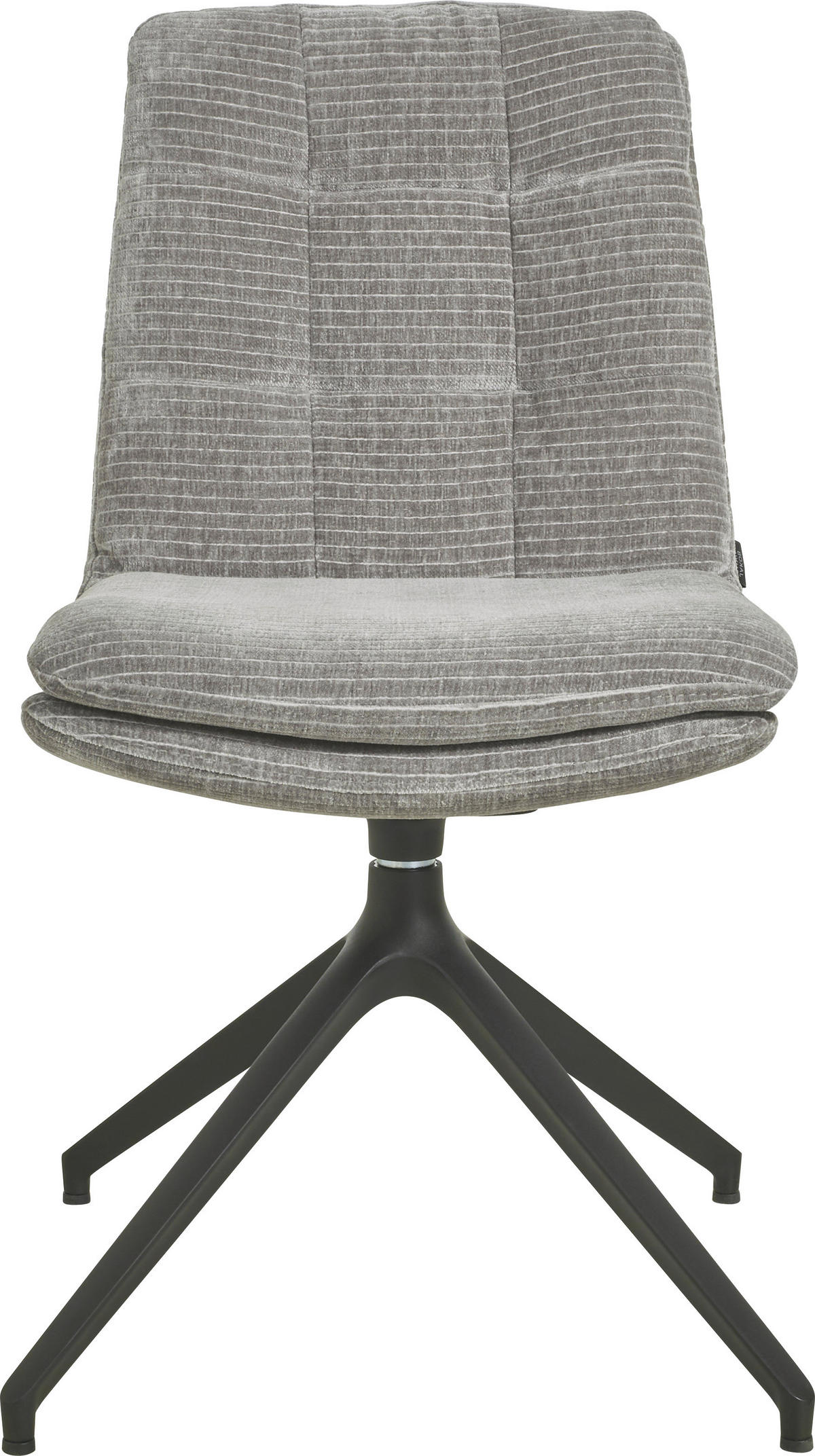 STUHL  in Chenille  - Schwarz/Grau, Design, Textil/Metall (49/90/68cm) - Johann Jakob