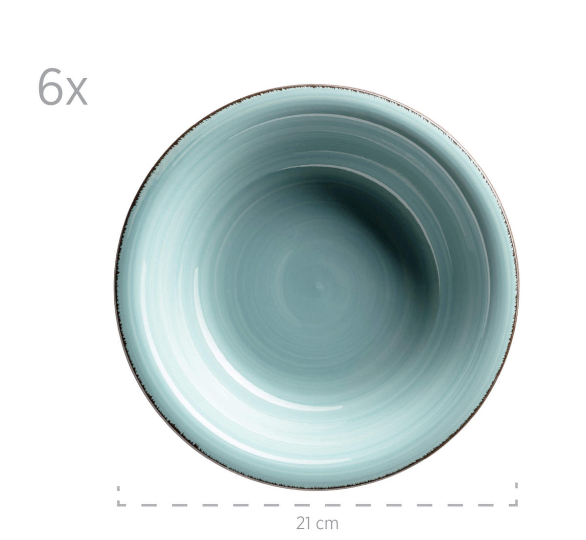 KOMBISERVICE 30-teilig Lumaca  - Blau, Basics, Keramik (60/32/32cm) - Mäser
