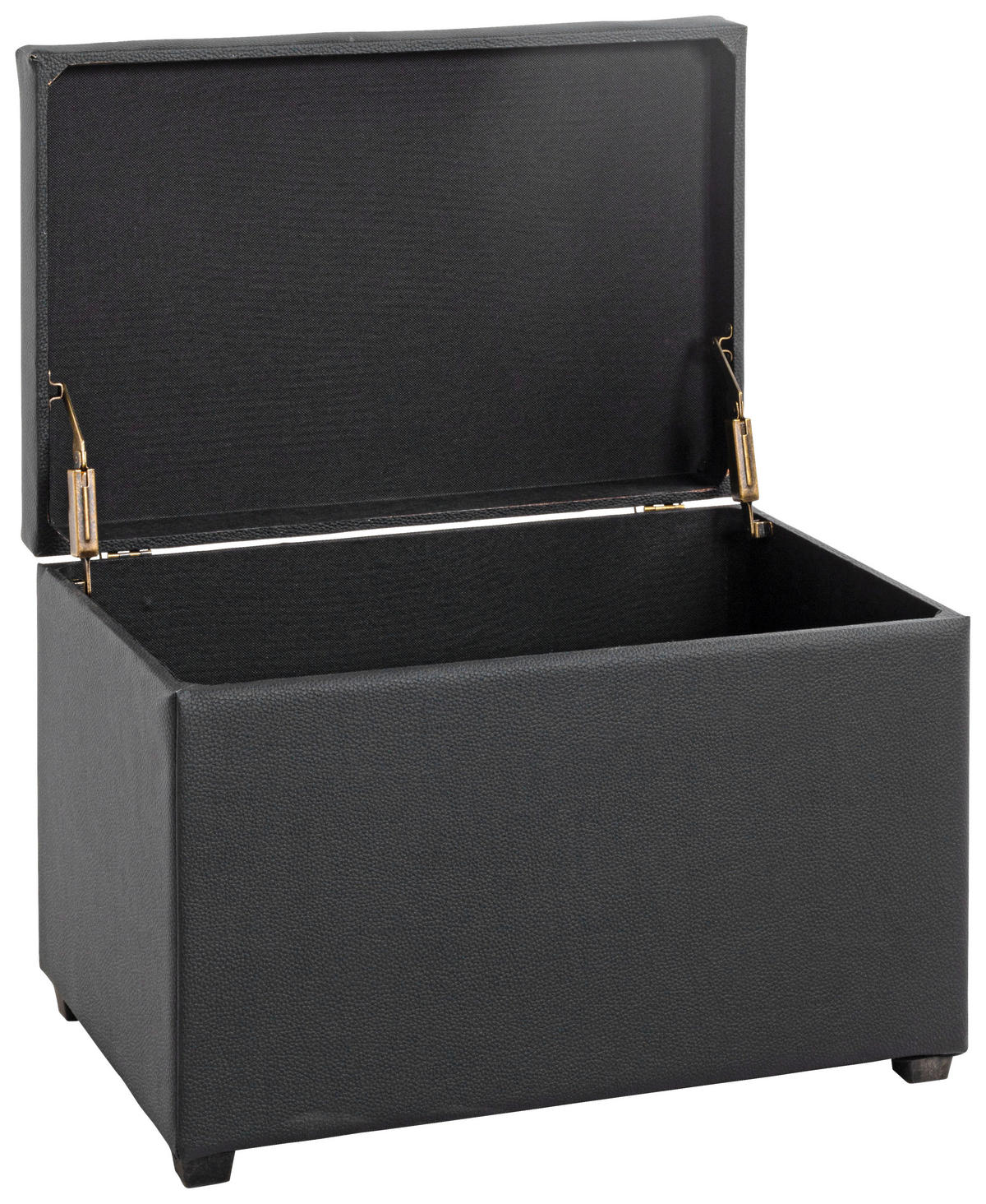TRUHENBANK in Textil, Holzwerkstoff 58/42/39 cm  - Schwarz, Design, Holzwerkstoff/Textil (58/42/39cm)