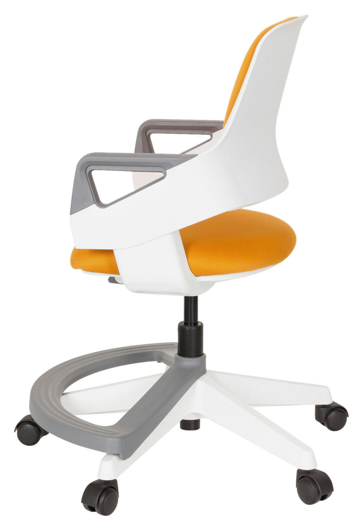 JUGENDDREHSTUHL Orange  - Weiß/Orange, Basics, Kunststoff (53/80-93/60cm) - MID.YOU
