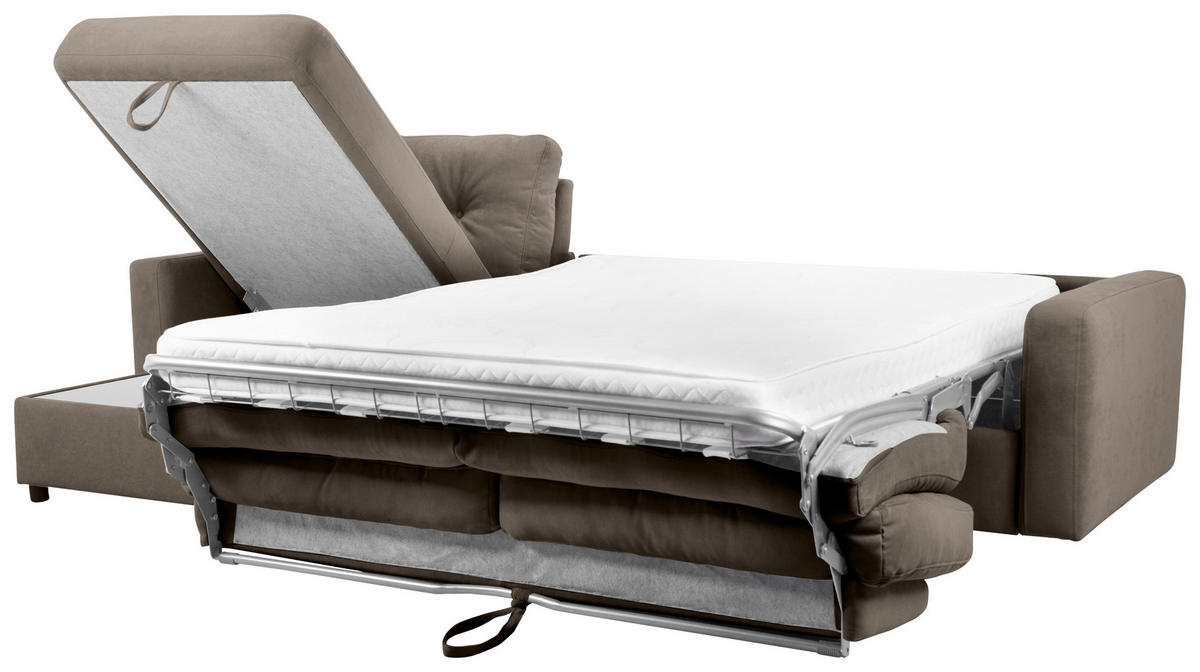 ECKSOFA Braun Webstoff  - Schwarz/Braun, KONVENTIONELL, Kunststoff/Textil (160/270cm) - Carryhome