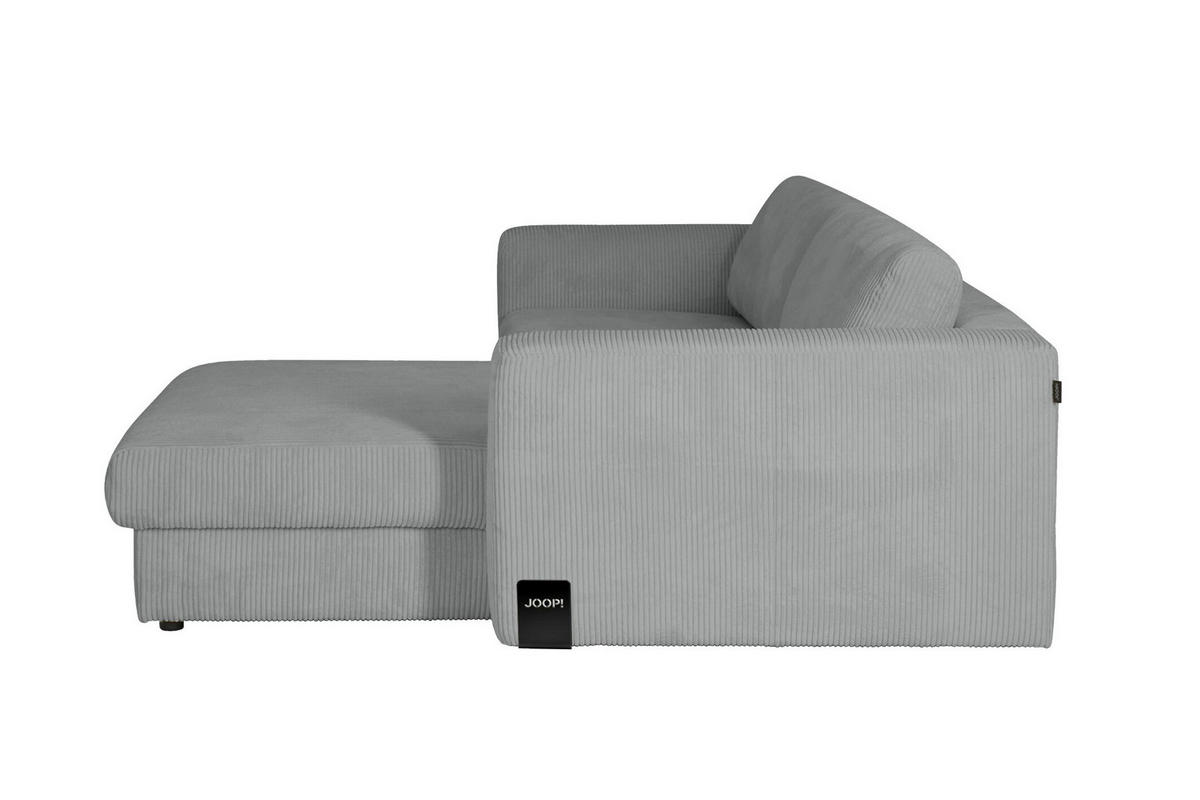 ECKSOFA JOOP Hellblau, Hellgrau Cord  - Hellgrau/Schwarz, KONVENTIONELL, Kunststoff/Textil (269/192cm) - Joop!