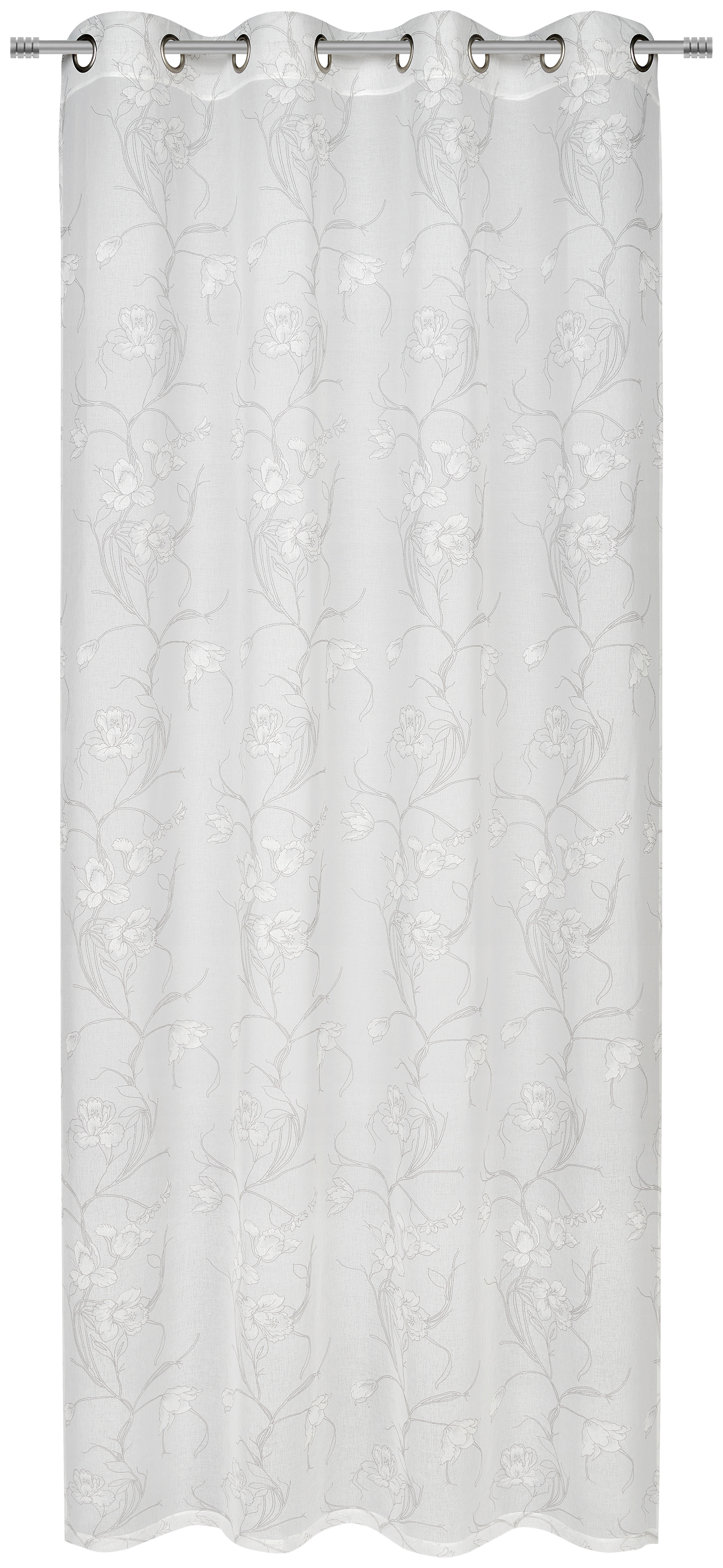 RINGLIS FÜGGÖNY Részben áttetsző  - Szürke/Fehér, Design, Textil (135/245cm) - Esposa