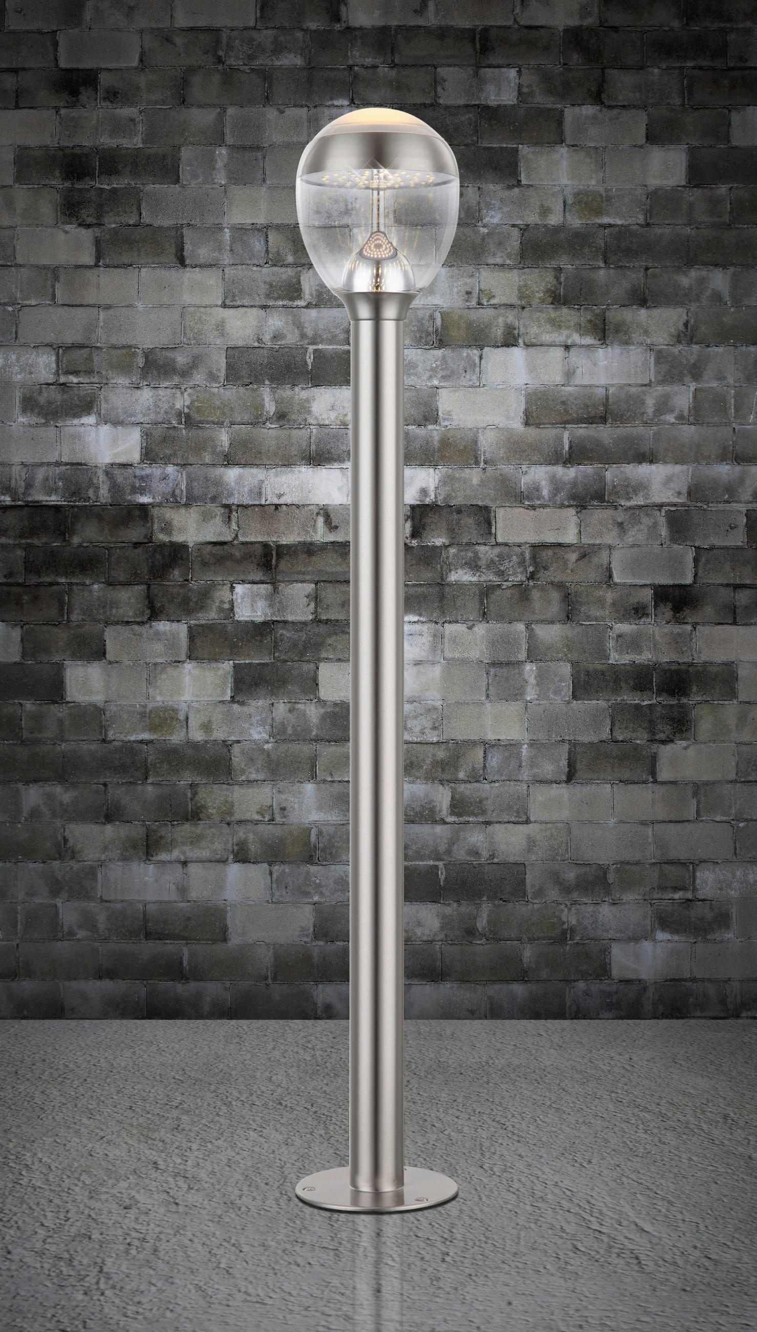 WEGELEUCHTE 15/99 cm   - Dunkelgrau, Design, Kunststoff/Metall (15/99cm) - Globo