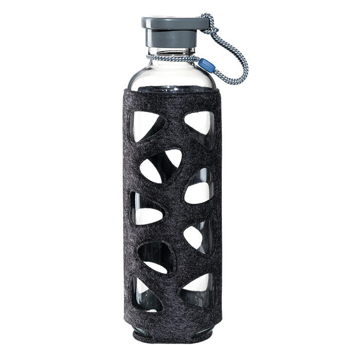 BOCA UNIVERZALNA      0,75 l   IN GIRO  - prozirno/antracit, Basics, staklo/tekstil (8,20/27,50/8,20cm) - Leonardo