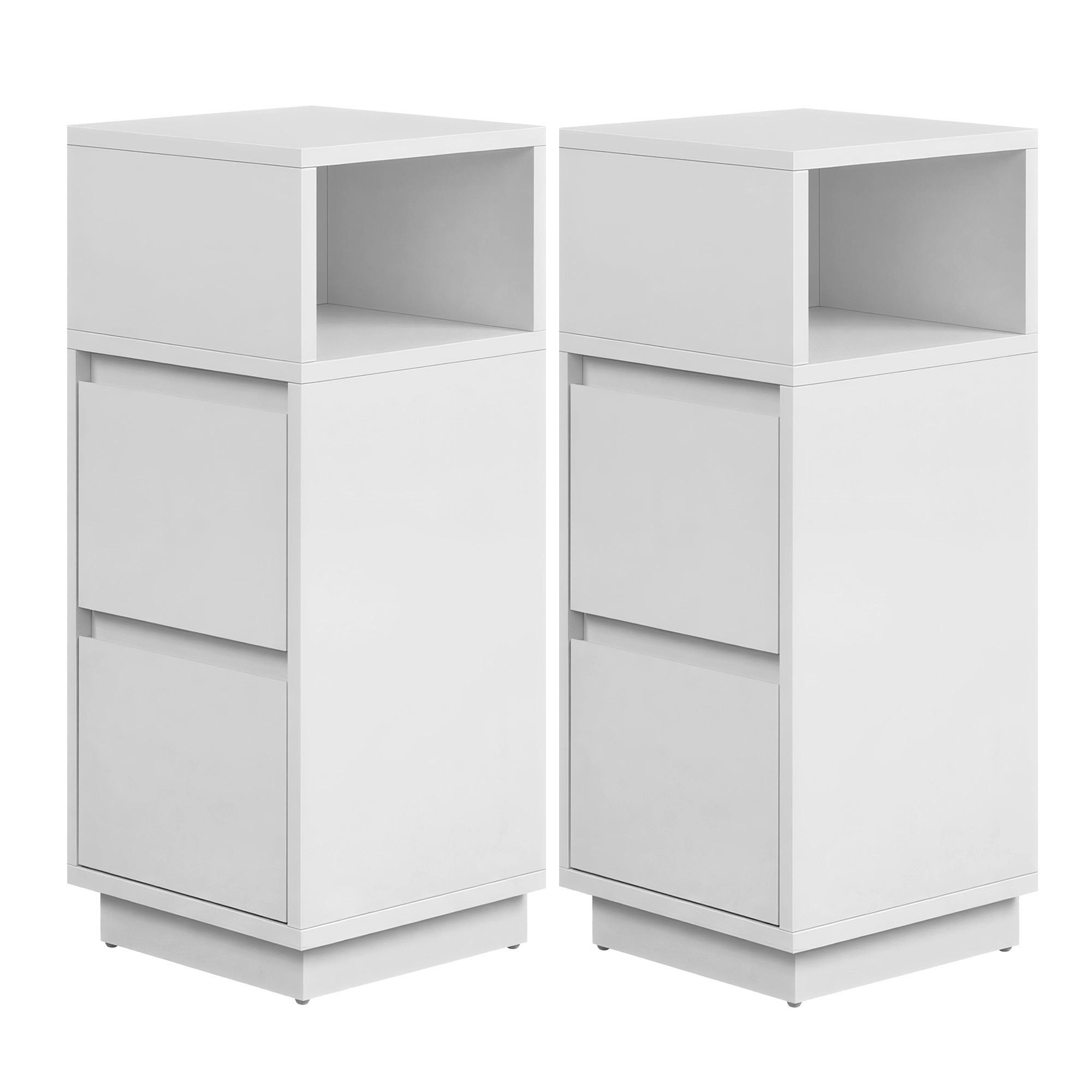 NACHTSCHRANKSET 25/65/30 cm  - Weiß, KONVENTIONELL, Holzwerkstoff (25/65/30cm) - Boxxx