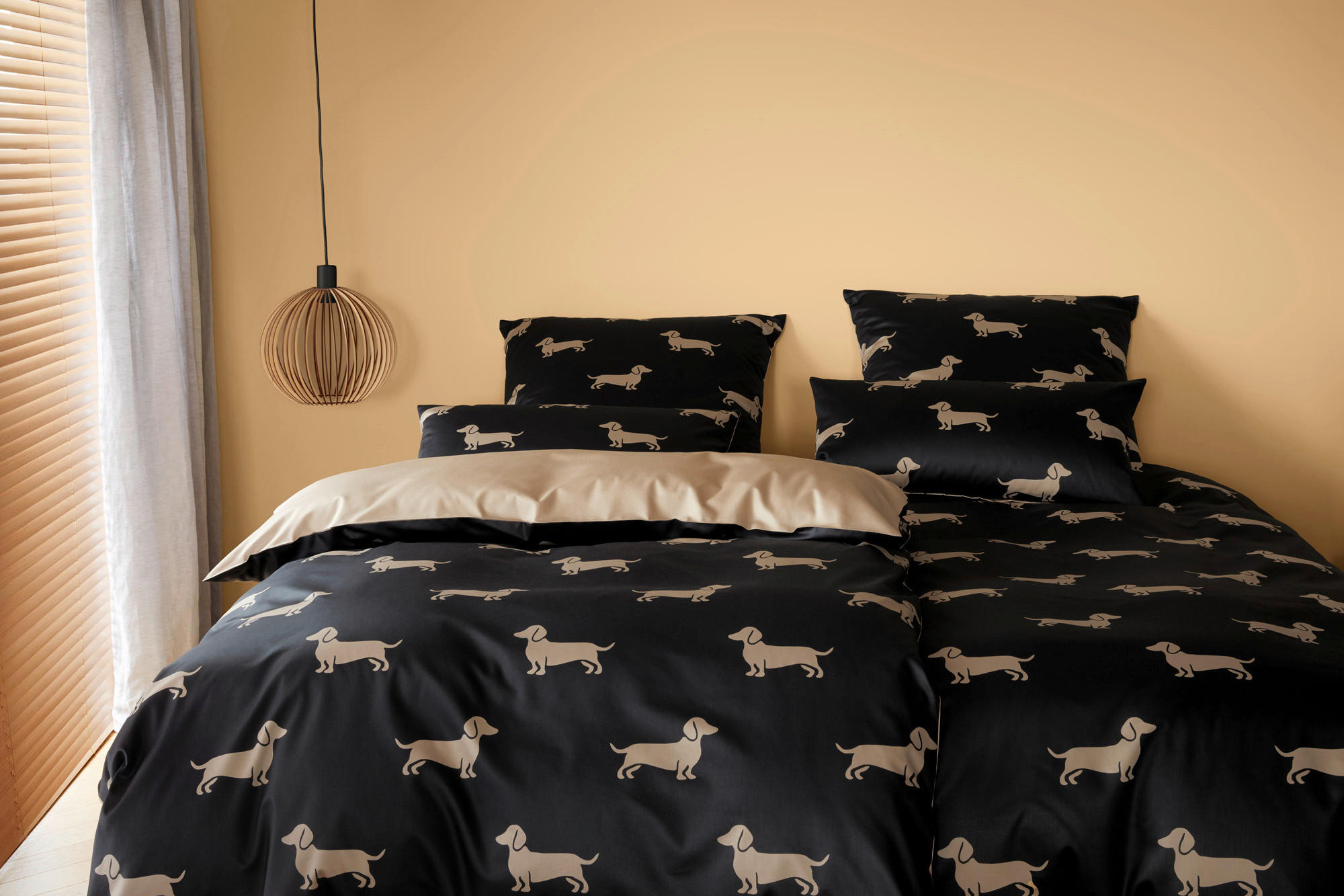 POSTELJNINA 140/200 cm mako saten črna  - črna, Konvencionalno, tekstil (140/200cm) - Elegante