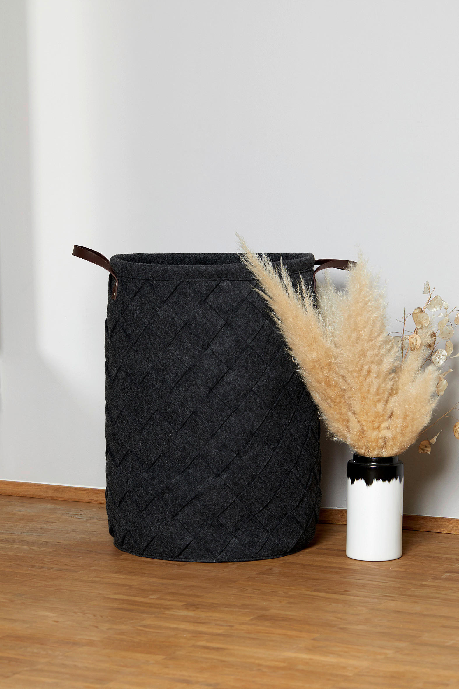 WÄSCHESACK - Schwarz, Basics, Kunststoff (40/60cm) - Wenko