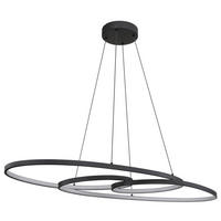 ZÁVĚSNÉ LED SVÍTIDLO, 100/36/122 cm - bílá/černá, Design, kov/plast (100/36/122cm) - Globo