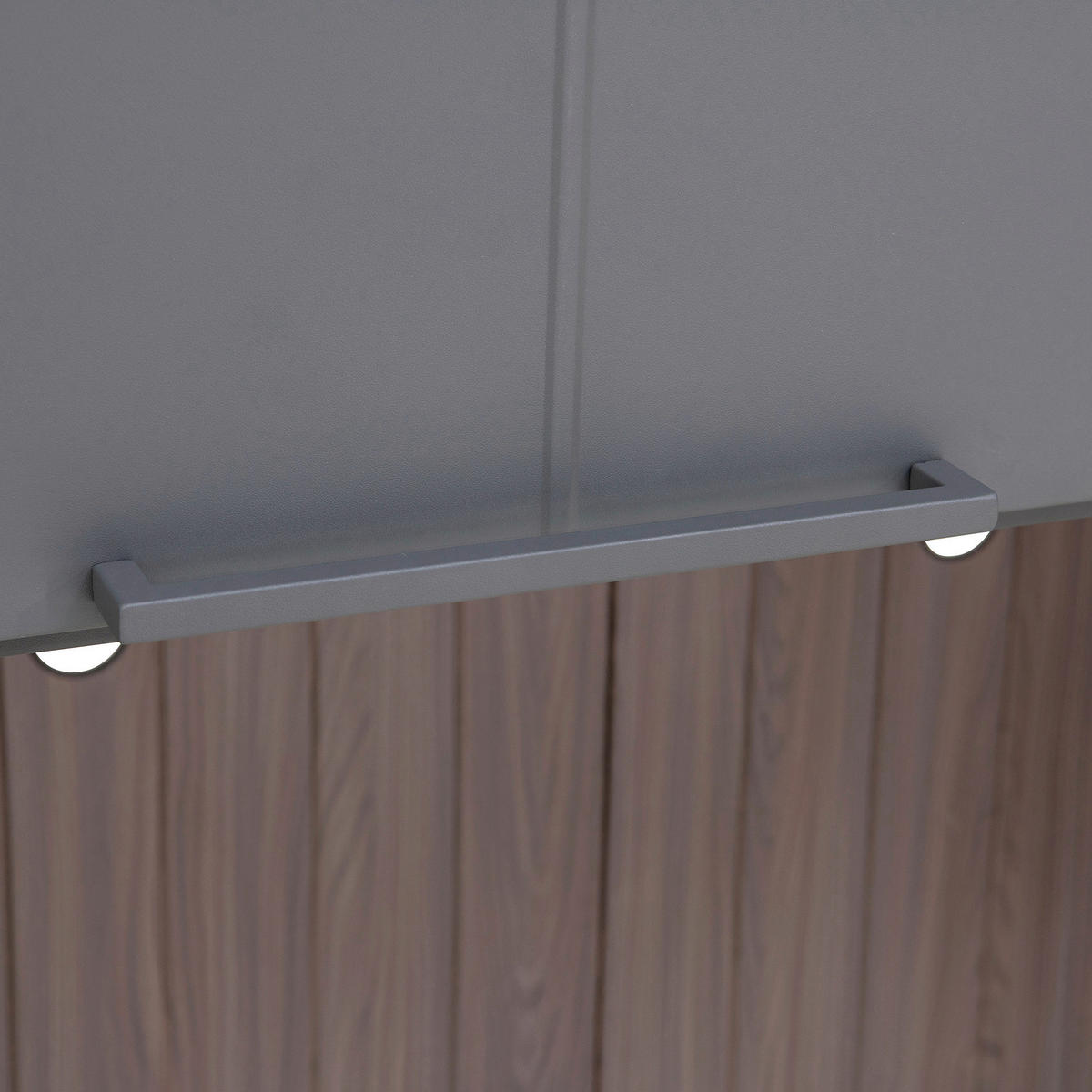 GARTENHAUS - Anthrazit/Dunkelbraun, Basics, Metall (220/226/94cm) - Modante